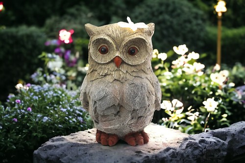 Solar gartenfigur eule cm - gartenfigur, 35
