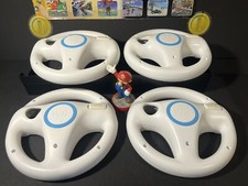 4x Original Nintendo Wii Lenkrad Wheel weiß Zubehör Mario Kart