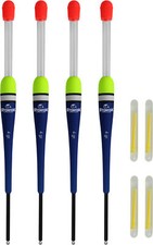 4er Set Knicklichtposen Laufposen Blau inkl. 4 Knicklichter zum Nachtangeln