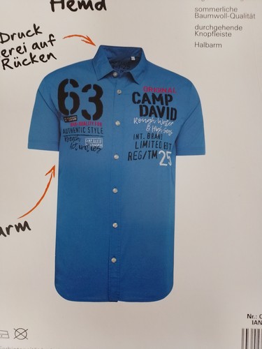 Camp david kurzarm hemd xxxl - camp,