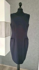 HIRSCH Stretch * Elegantes Business-Kleid mit Schurwolle * dunkelblau* Größe 40 