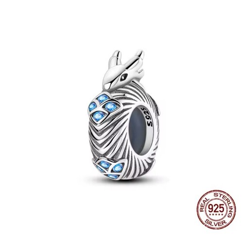 S925 silber drachen anhänger - silber,