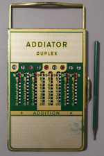 Alter Taschenrechner Handrechner Addiator Duplex mit Stift ohne Tasche Vintage