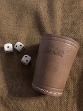 Alter Leder Würfelbecher Fürst Bismarck