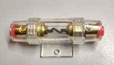 AGU Halter Sicherung vergoldet (100 oder 40A) Glassicherung SG KFZ HiFi