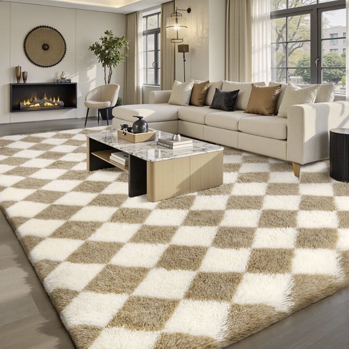 Kariert hochflor wohnzimmer - kariert,