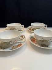 K & A Krautheim Porzellan Meeresfrüchte 4 Moccatassen Topzustand