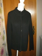 Comma Weste Jacke Größe 40 schwarz Grobstrick