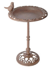 Esschert Design Vogeltränke, Vogelbad auf Standfuß, ca. 23 cm x 23 cm x 39 cm