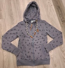 Offshore Damen Mädchen Sweat Jacke Hoodie Anker Grau Blau Gr S