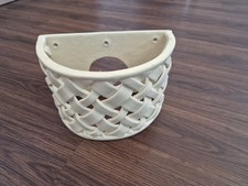 alter mexikanischer handgefertigter Cuernavaca Pflanzgefäß Wandhalter Riß 