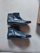 Jacadi Stiefeletten Schuhe Mädchen Gr. 34 Echtleder blau Glatt- und Lackleder