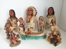 Großes Castagna Indianer Konvolut 3 x Büste 7 x Figur