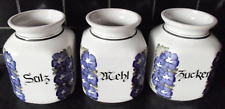 DDR Zucker, Mehl und Salz Vorratsbehälter Keramik ohne Deckel