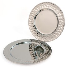 Teller silber Metall gehämmert (936150) Dekoteller Platzteller