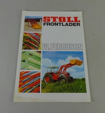Prospektblatt Stoll Frontlader ALN / ALS / SUPER 1 für MF Traktoren Stand 1974