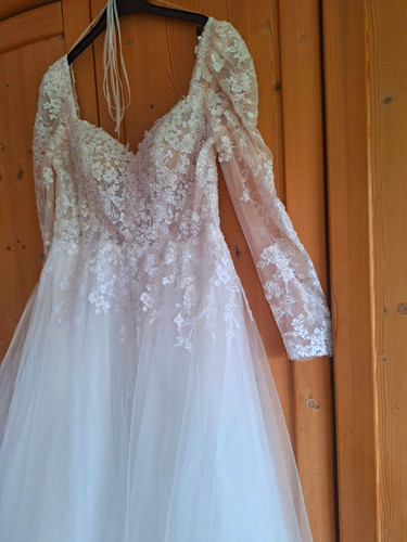 Weißes brautkleid linie - brautkleid, a-linie