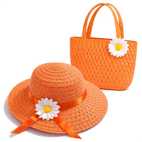 Mädchen sommerhut mit tasche - mit,
