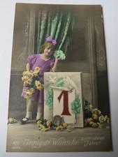 schöne alte Postkarten Neujahrsgrüße . Falkenau an der Eger nach Oberplanitz 192