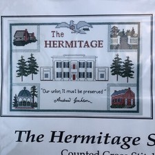 Gezähltes Kreuzstich-Kit Einsiedelei Sampler Präsident Andrew Jackson USA NEU