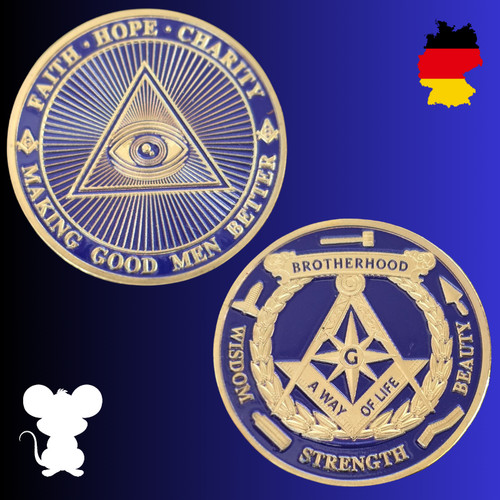 Münze freimaurer - münze, 📐freimaurer