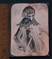 EDELMANN Galvano Druckstock Kupferklischee Druckplatte Eichenberg Mann Adel