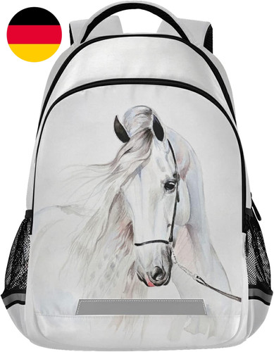 Rucksack mit weißem - mit, pferd