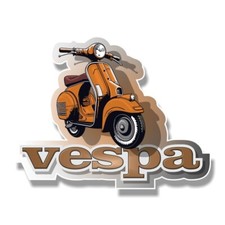 Vespa shape orange - orange, pvc