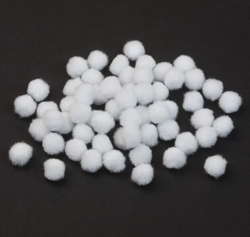 15mm pompoms weiß 100st - 15mm,