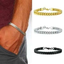 Armband Herren Schmuck Mode Gold Silber Schwarz König Geschenk Mann