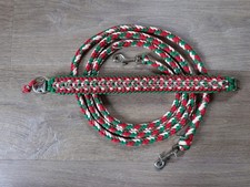 Paracord Halsband für Hunde 33 cm + Leine 2 m 3-fach Verstellbar Weihnachten