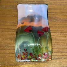 Schmelzglas Wellenblumen Wiese