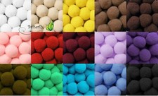 100 Pompons 20mm Bommeln zum Basteln Nähen PP Filzkugeln Watte Bälle Teppich 2cm