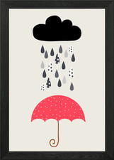 Regenschirm gerahmtes Wandbild
