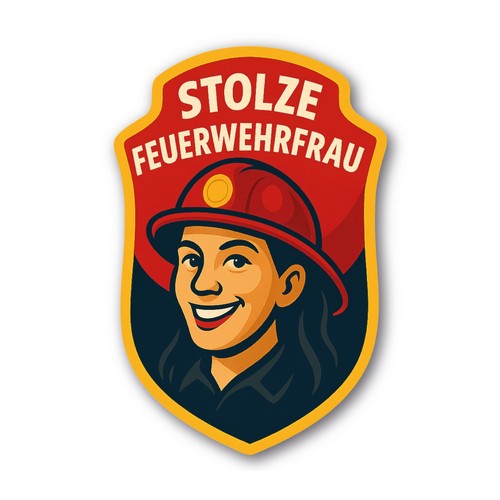 Stolze feuerwehrfrau aufkleber - stolze,