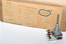RFT Stereo / Tandem-Lautstärke-Potentiometer von RFT Typ TGL 11902, 2x 22 kOhm