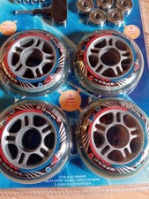 b-square Inline Skate Rollen 80mm Speed Mehrfarbig 4er Set ABEC 5 Lager