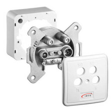 4 Loch 4 Fach Antennendose Twin Digital SAT & Kabel Dose 4K HD Unterputz Aufputz