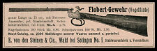 Alte Reklame 1902 Flobert-Gewehr Vogelflinte E. von den Steinen Wald b. Solingen