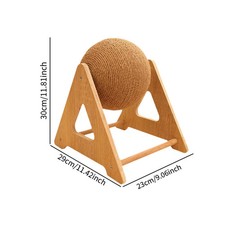 Katzenkratzball Holz Sisal drehbar Interaktives Spielzeug Möbelschutz