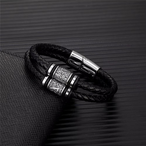 Wikinger runen lederarmband - wikinger,