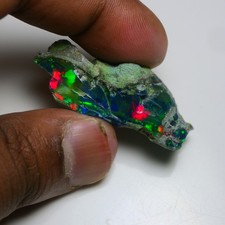 Premium polierter schwarzer äthiopischer Opal grober 42,15 ct Opal Edelstein ...
