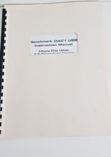 Original Benchmark DAC1 USB Instruction Manual / Englisch  -  BA000988