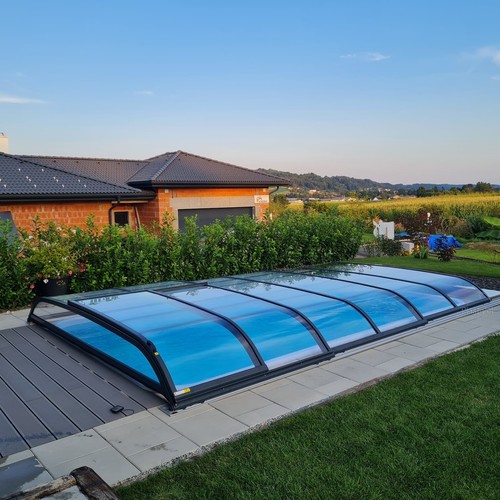 Gfk schwimmbecken überdachung - schwimmbecken,