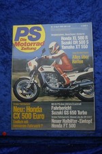 PS Motorrad Zeitung 4/82 Honda CX 500 FT 500 XL 500 Suzuki GS 650 Turbo DR 500 Y