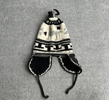 S.MORITZ 90er Wolle Mütze Wintermütze Gr. L Ohrenklappen Strickmütze 9708 Beige