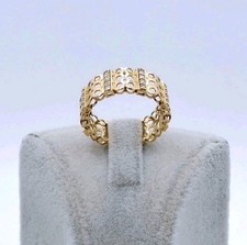 Bandring Gold 875er 21 Karat Damenring, Hochkarätiger Goldring 