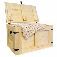 grosse Holztruhe Oskar Natur