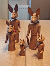 Osterdeko Osterhasen Hasenfamilie aus Holz