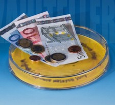 Zahlteller mit Werbung Geldteller Kassierteller Bezahlteller Geldschale Cashtray